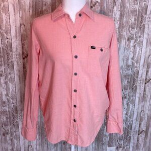 Women's Hurley Coral Button Down Shirt size Medium
